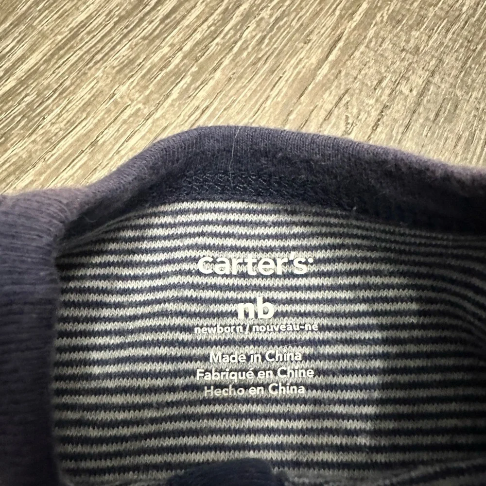 Newborn Blue/White Striped Bear-Baby‎ Sleeper